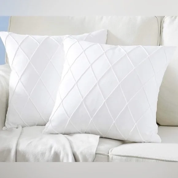 White Throw Pillow Covers - Picture 1 of 4